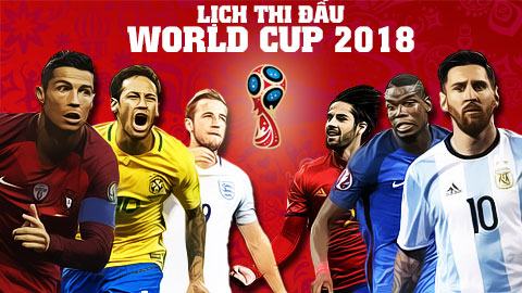 Lịch thi đấu world cup 2018