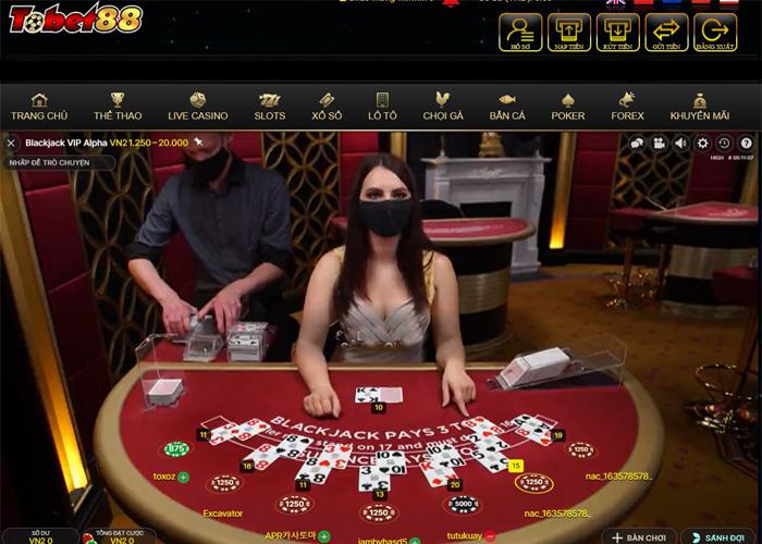huong dan choi blackjack tren tobet88